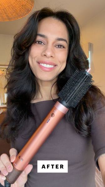 Allure Senior Commerce Director Shanna Shipin after using Dyson Airwrap Coanda2x